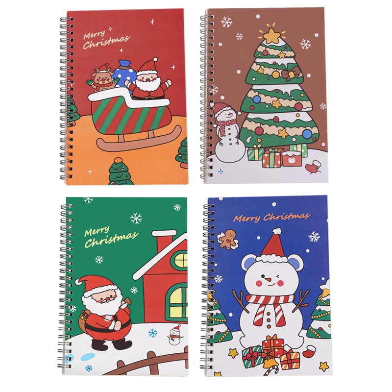 A5 Spiral Notebook Xmas Notepad Stationery Not Bleeding for Office School Home ping